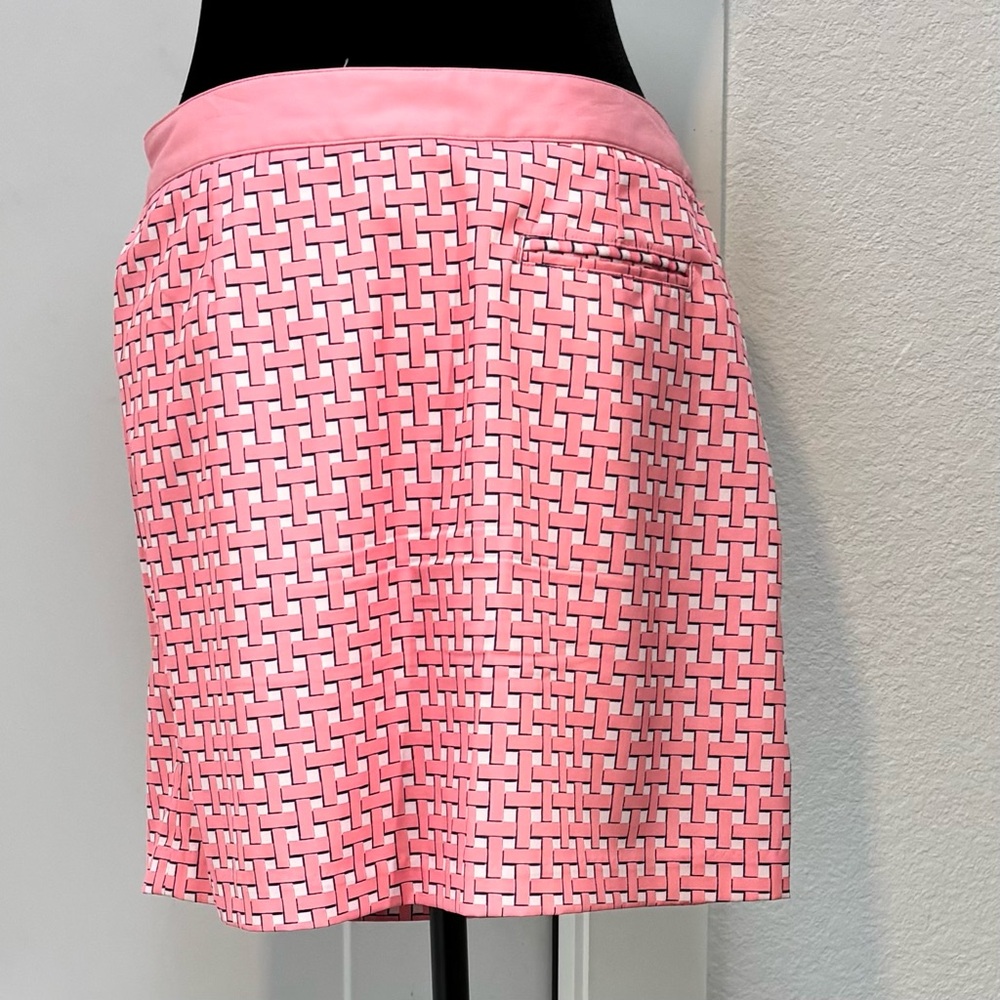 Greg Norman Golf Tennis Skort Size 4 M Pink White Geometric Athletic Performance - Picture 3 of 10